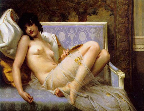 Guillaume Seignac Jeune femme denudee sur canape